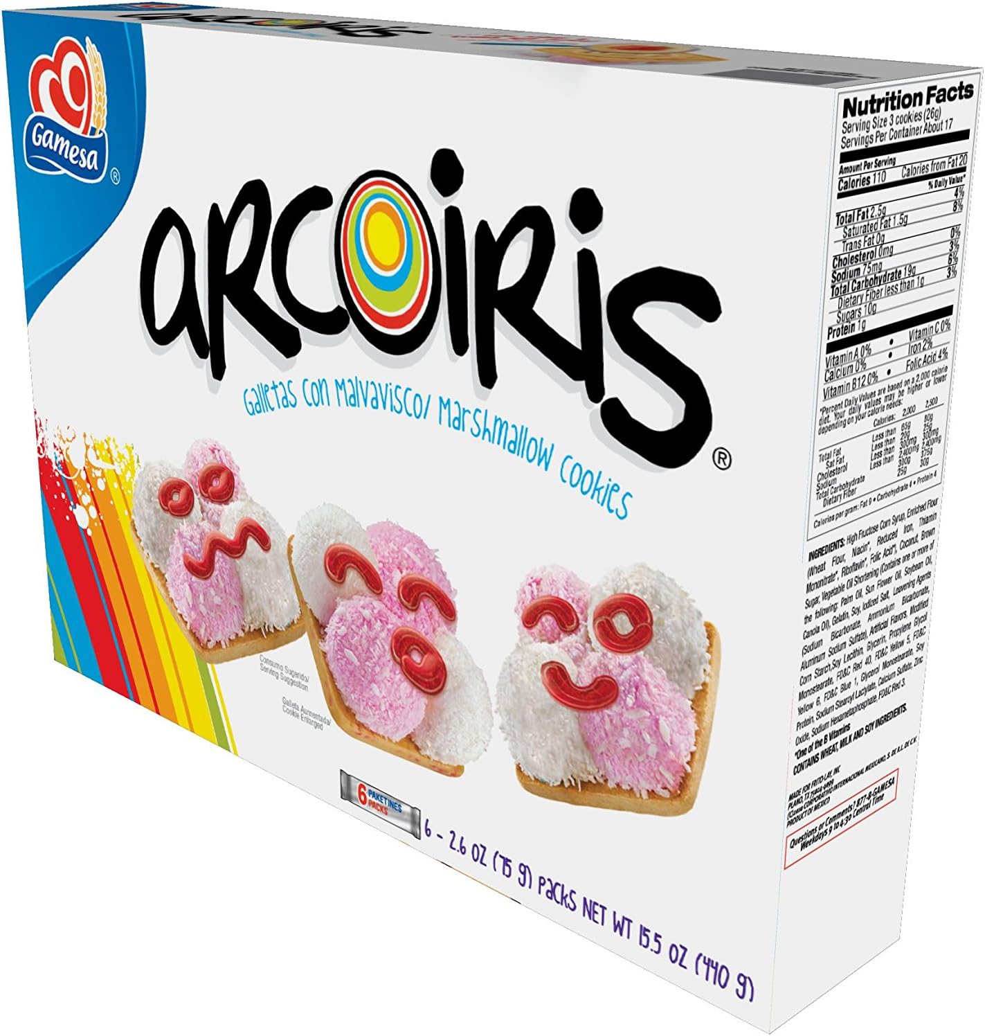 GAMESA Arcoiris Cookie, 15.50 Ounce