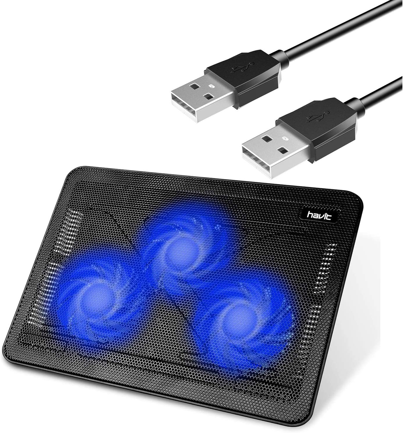 Havit Laptop Cooling Pad Slim Portable USB Powered 3 Fans and USB Cable