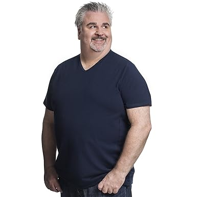 Alca Fashion T-Shirt Für Männer mit Übergröße Bauchumfang Herren V-Hals Basic Tshirt Übergrößen 2XL - 8XL