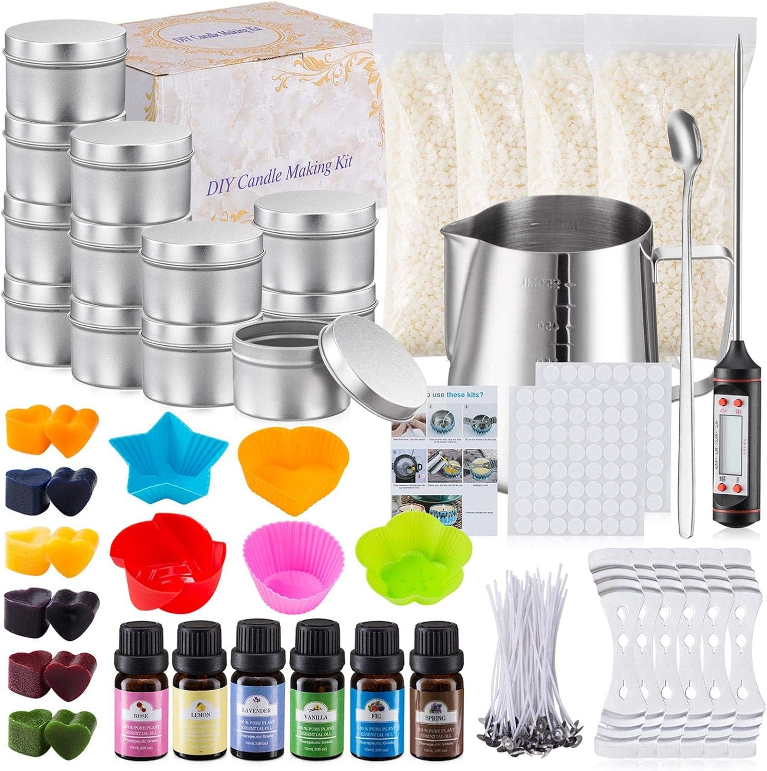 Gehoben Duftkerzen Set, KerzenherstellungsSet, DIY