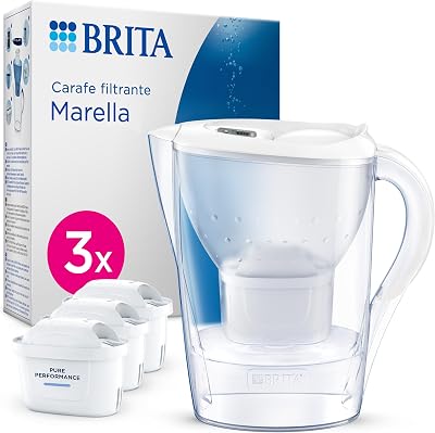 Carafe Filtrante BRITA MAXTRA Marella, 3 cartouches Pure Performance