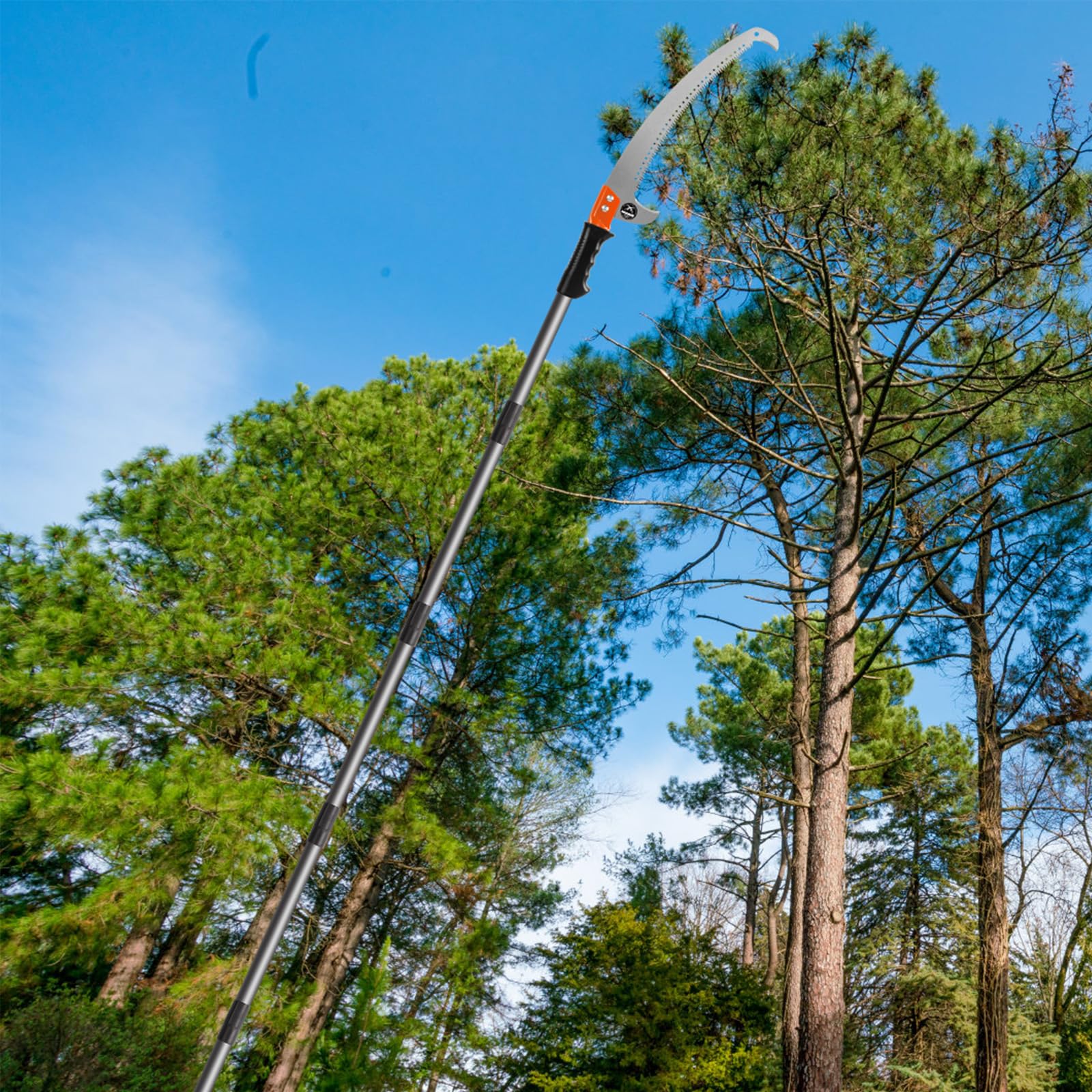 Walensee Baumsägen für Baumbeschneidung 4.3m Leichtgewichtige Manuelle Edelstahlverlängerung Hohe Baumsäge mit Klinge für Trimmer Äste Baumschneider Baumschere bei Forstwirtschaft Hof Garten Terrassen 6