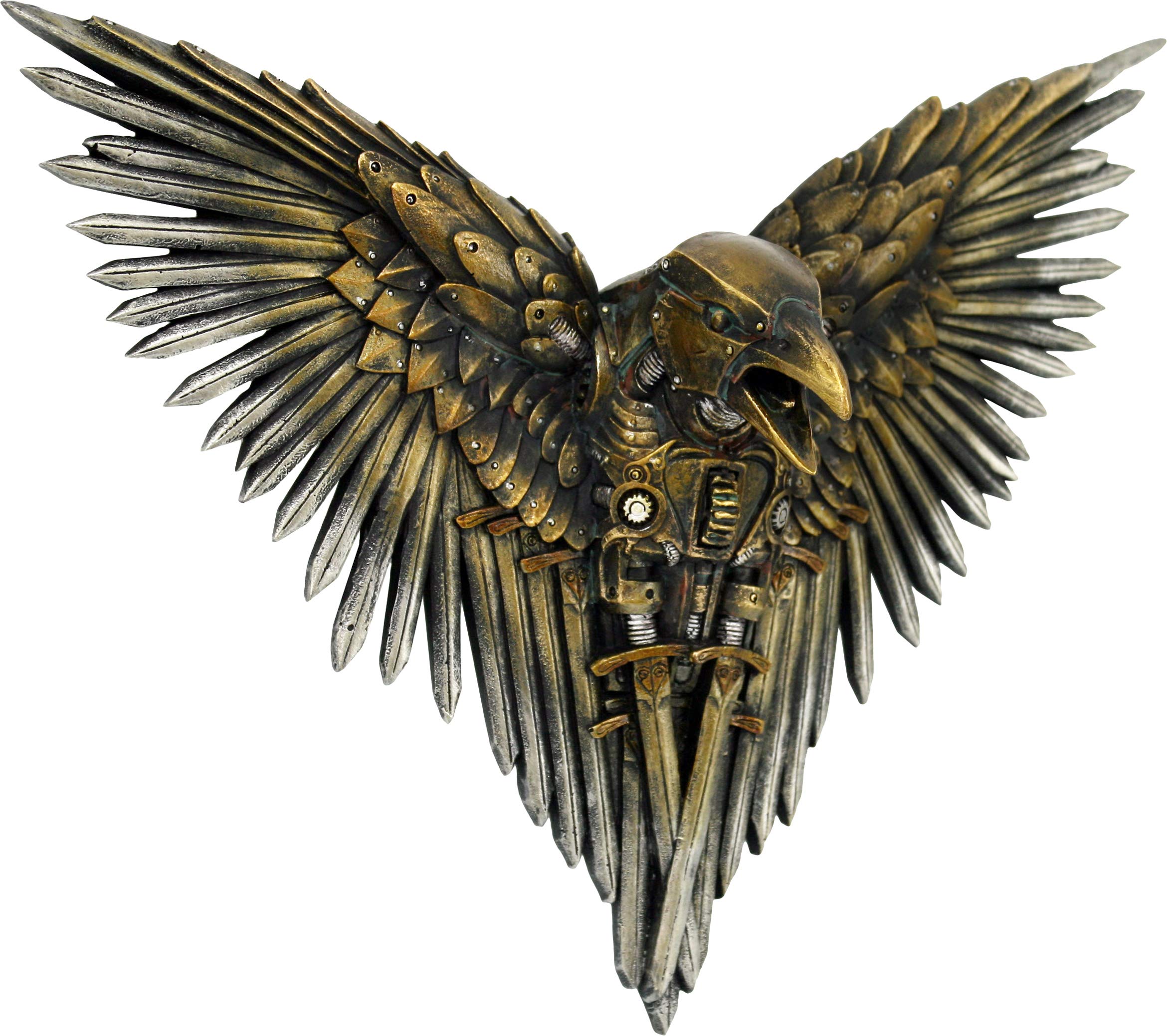 Nemesis Now D1975F6 Blade Raven Wall Plaque 27cm Bronze, Polyresin, One Size