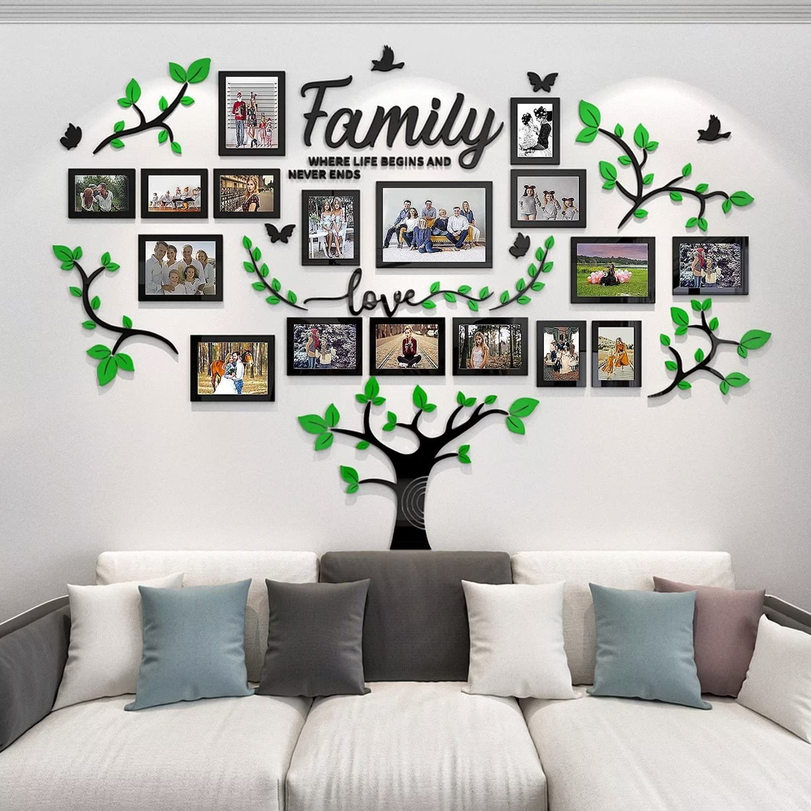 DIY Wall Decor Living Room Family Tree Wall Decor Sticker 3D Picture