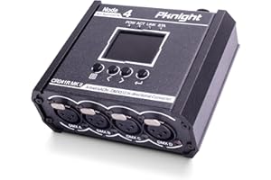 Pknight 4-Port Bi-Directional Art-Net/sACN to DMX512 Converter, a Compact Node with PowerCON, PoE & USB-C for Stage Lighting – CR041R MK II