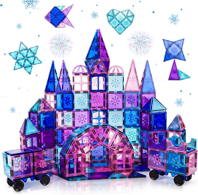 Xekel Magnetic Tiles 120PCS Magnetic Building Set STEM Educational Toy