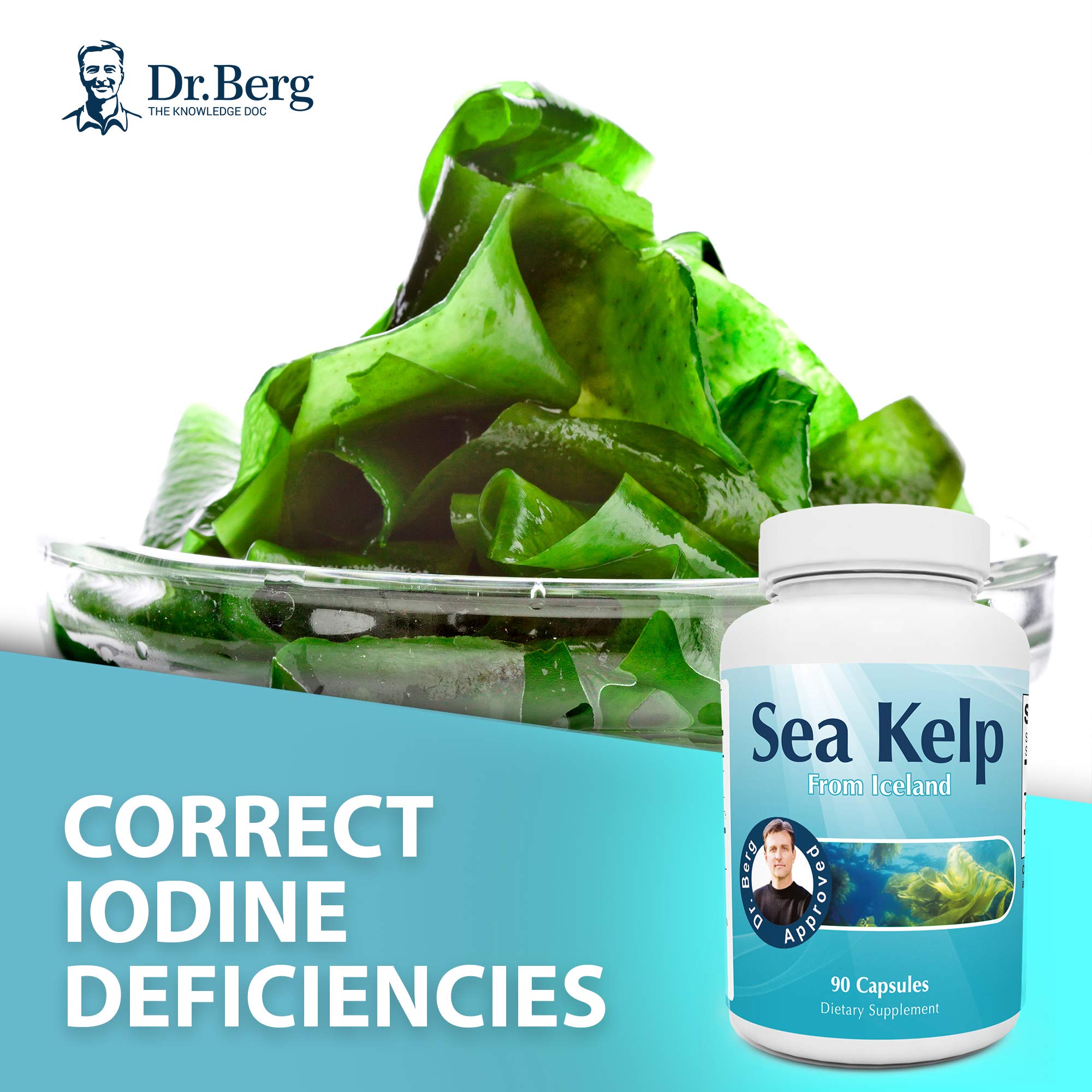 Dr. Berg's Icelandic Sea Kelp Supplement Pure Healthy Icelandic