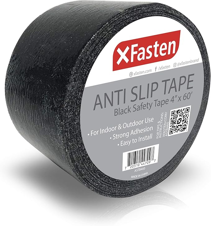 XFasten Anti Slip Traction Tape, Black, Outdoor and Waterproof, 4