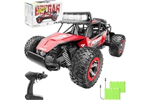 BEZGAR TB141 RC Cars-1:14 Scale Remote Control Car, 2WD High Speed 20 Km/h All Terrains Electric Toy Off Road RC Car Vehicle Truck Crawler with Two Rechargeable Batteries for Boys Kids and Adults