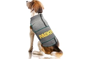 PETS FIRST NFL GREEN BAY PACKERS Dog Anxiety Shirt Calming Soothing Solution Vest, for Dogs & Cats with Anxiety, Fears, Fireworks, Loud Noises, Dark, Lonely Keeps Dogs Calm Feeling Safe, Relaxing Jacket, X-Small