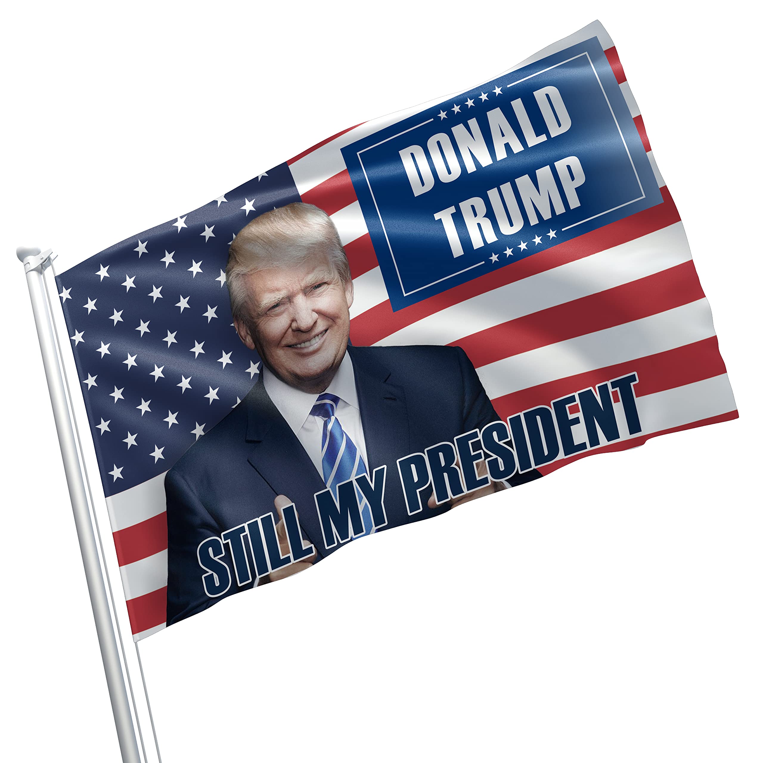 US United States of America President Trump USA 2024 MAGA Still My President Make America Great 3x5 feet Flag Banner Vivid Color Double Stitched Brass Grommets (Trump21) (Trump20)