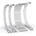 EZDIY-FAB 12VHPWR PSU Cable Extension Kit for RTX 50/40 Series,16AWG PCIE 5.0 Power Supply Cable Extension- 1x 24 Pin ATX /2X 8Pin (4+4) EPS / 1x12+4 Pin GPU,Sleeve Cable 300MM with Combs-All White