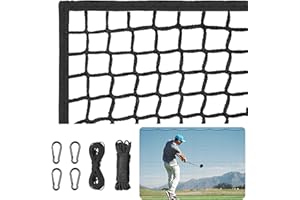 BEUTYAL Golf Netting 7Ft,10Ft,15Ft,20Ft Golf Practice Net for Garage, Sport Practice Barrier Net, Heavy Duty Nylon Sport Netting Golf Hitting Net for Baseball, Hockey, Soccer, Tennis DIY Ball Net for Backyard