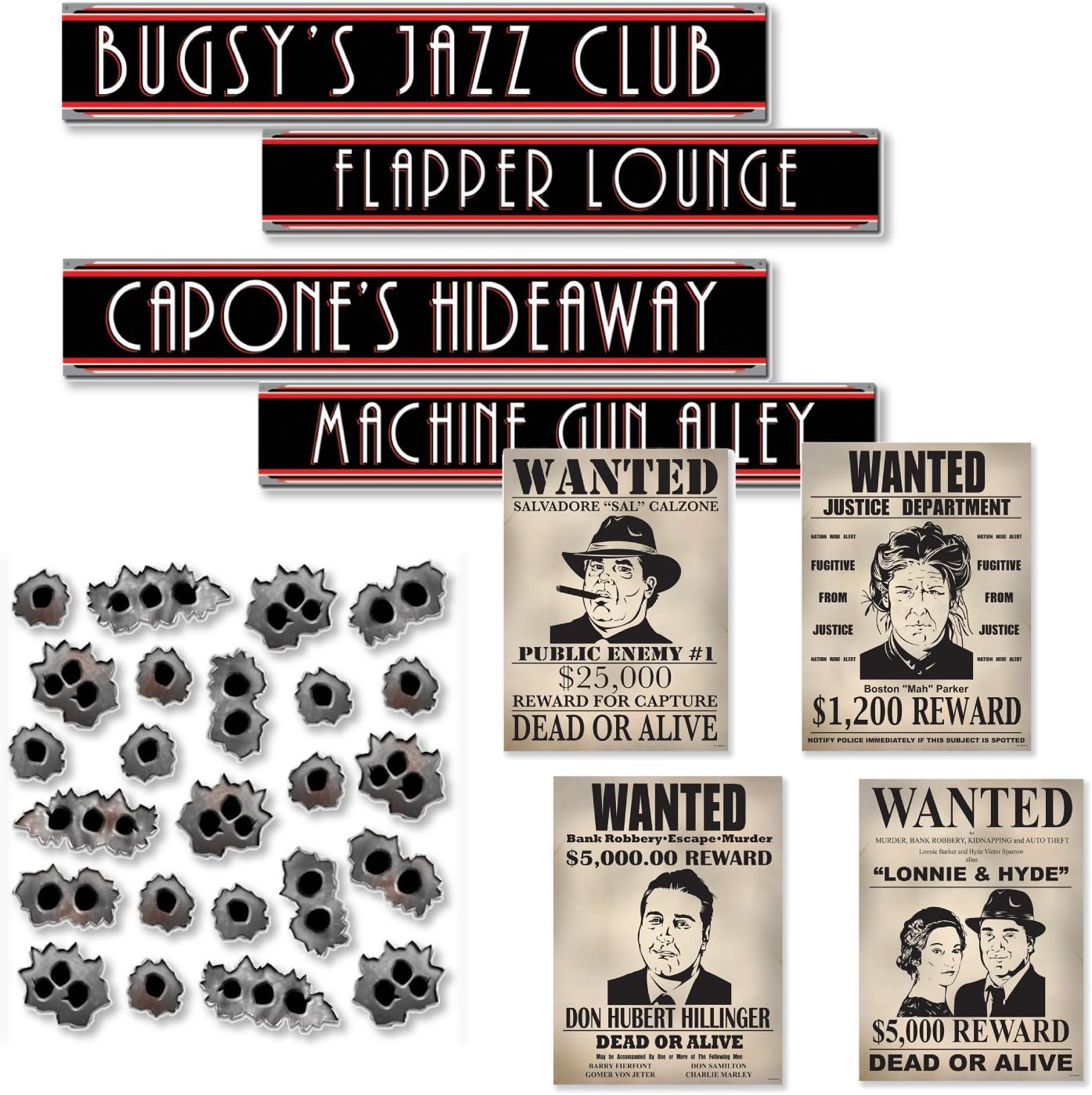 Roaring 20s Prohibition Party Decoration Kit