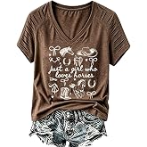 DADSHERO Women's Country Concert Shirt V-Neck Graphic T-Shirts