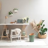 Kazai Bennet Design Paper Bin Green - Real Wood Veneer Waste Basket view 6