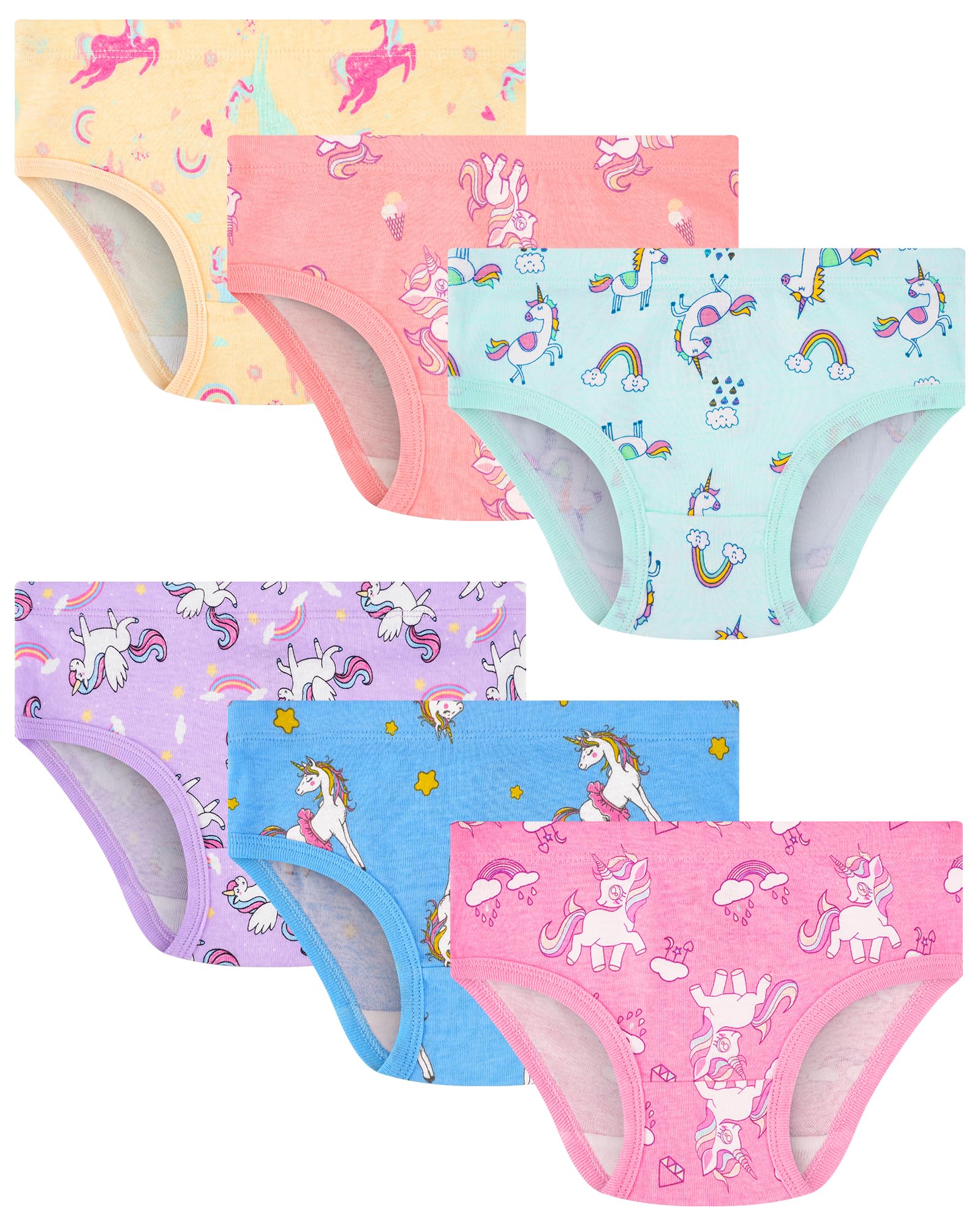Photo 1 of JAHSIYI Girls Underwear Toddler Kids 100% Cotton Panties 5T Children Seamless Briefs Child Unicorn Underpants Comfortable Panty Clothes Size 5 Year Old