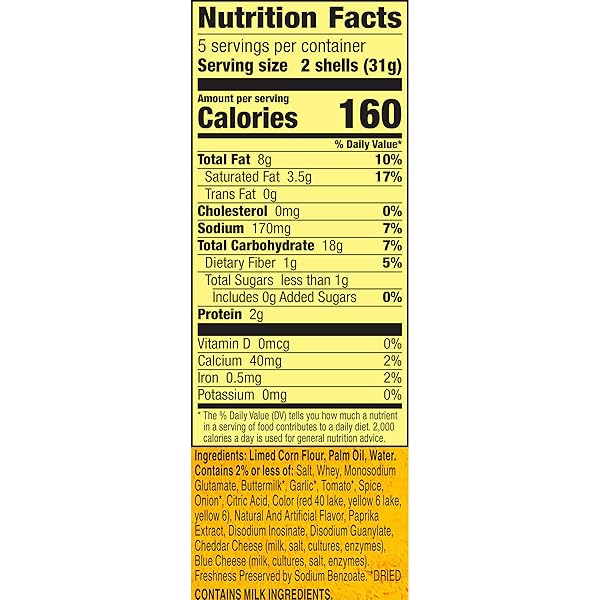 OLD EL PASO STAND ‘N STUFF BOLD NACHO CHEESE FLAVORED TACO SHELLS, GLUTEN FREE, 10 CT, 5.4 OZ