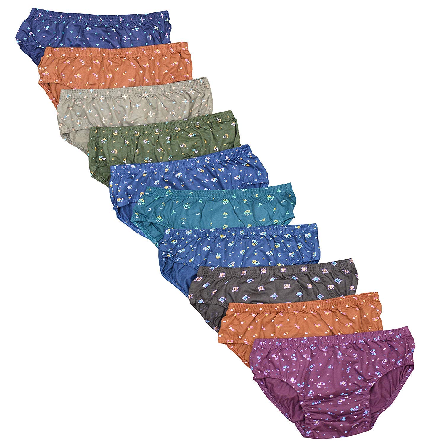 Buy HomeBliss Women's Combed Cotton Printed Panties 10 Pack