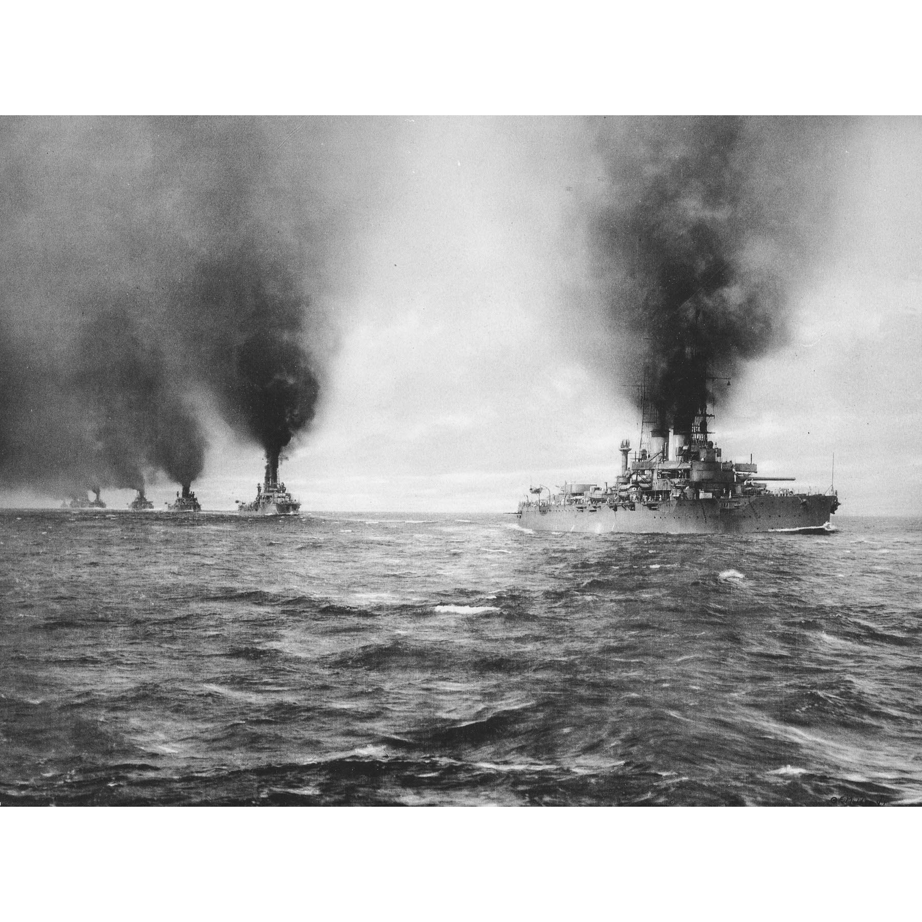 Battleships USA Atlantic Fleet War Old Photo Large Wall Art Print Canvas Premium Mural