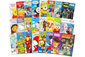BENDON 24 Pack Small Coloring Books for Kids Ages 4-8, 2-4 - Bulk Coloring Bundle Classroom Rewards, Prizes, PreK Kindergarten Party Favors with Disney, Nick, More | Mini Activity Books for Boys, Girls