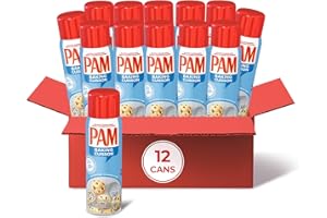 PAM Baking - Non Stick Cooking Spray - Made with Flour - No Artificial Colours, Flavours, or Preservatives, 141g each, Net we
