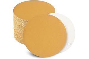 Keeimp 6 Inch Sanding Discs Hook and Loop No Hole, 220 Grit Sandpaper, Da Sandpaper for Automotive and Woodworking, 100 Pack