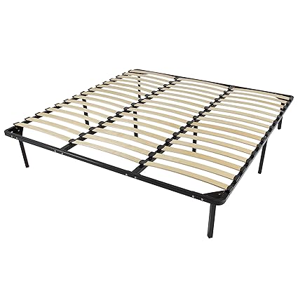 Amazon Best Choice Products Wooden Slat Metal Bed Frame Wood