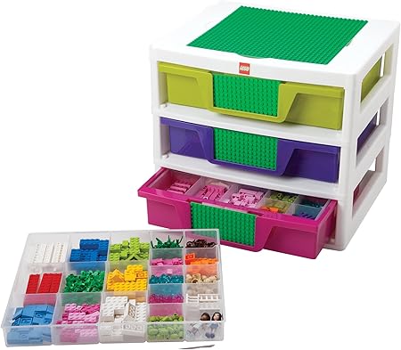 Iris Lego Friends 3 Drawer Sorting System With Large Building Base