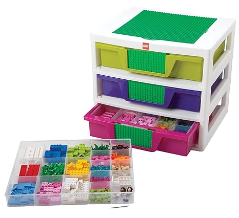 Iris Lego Friends 3 Drawer Sorting System With Large Building Base