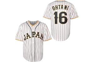 Rioofinx Ohtani Baseball Jersey 16 Japan Pinstriped Hip Hop Movie Baseball Jersey for Men Stitched Short Sleeves Shirt S-3XL