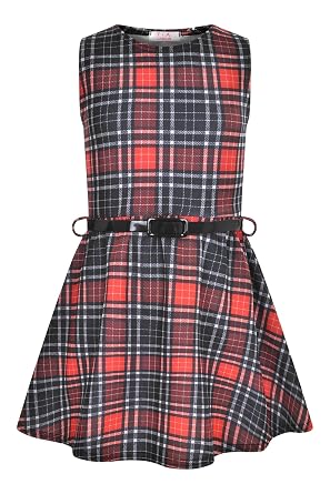 Ladies Womens Elasticated Waist Tartan Skater Skirt UK Size 6-14 ...
