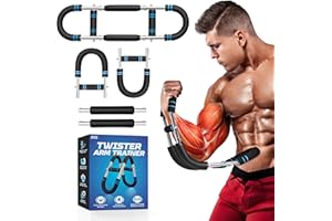 ATJATJ 3-Level (50–100lbs) Twister Arm Trainer, Adjustable Chest & Bicep Workout Equipment for Men, Detachable Home Gym Shoulders and Forearms Muscle Training Fitness with Steel Frame & Ergonomic Handles