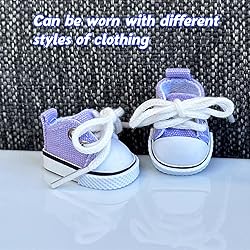 Mini Doll Shoes, 1 Pair Cute Lace Up Canvas