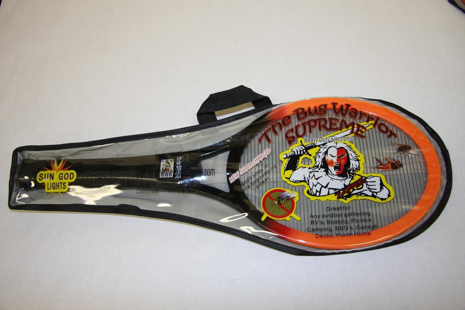 Bug Warrior Supreme ORANGE 4000V Fly Swatter Mosquito ...