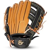 Gainyes Baseball Glove, Fielding Mitt for Practice and Recreational Play | Responsive break-in, structured pocket, reinforced lacing, palm padding, adjustable wrist fit, recreational fielding