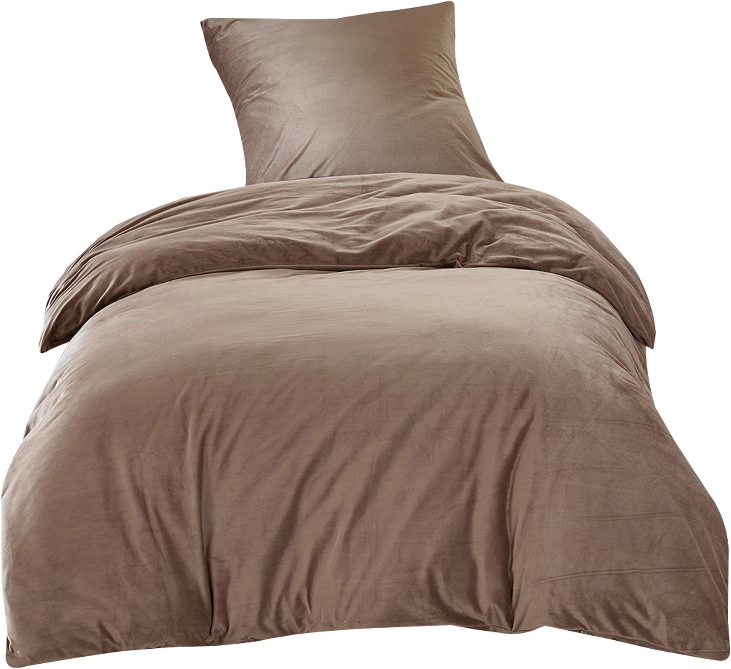 Winter Solid Velvet Duvet Cover Set - Luxury Thick Warm Fabric Design - Ultra Soft Hypoallergenic 100% Short Plush Velvet Quilt Cover Sets