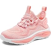 RUNSIDE Boys Girls Sneakers, Lace up Kids Tennis Shoes for Walking/Running Lightweight Breathable Gym Shoes Outdoor, Little Kid/Big Kid