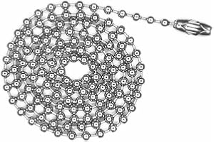 Glory Qin 4.0mm Stainless Steel Ball Chains & 25 Matching connectors (#8, 20 Feet)