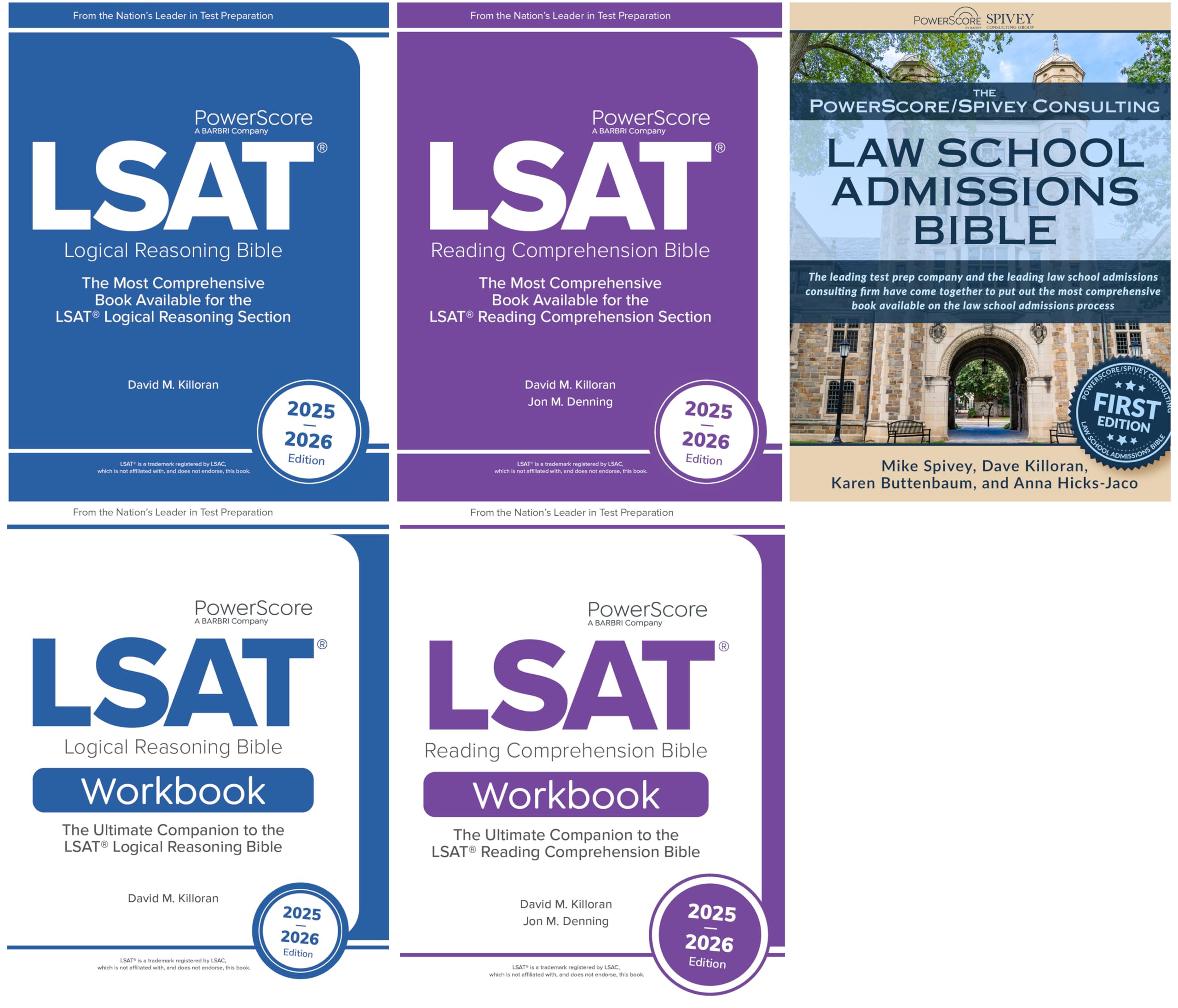 The PowerScore LSAT Bible Trilogy Practice Pack 2025-2026: Most Comprehensive LSAT Prep Study System and Law School Application Advice. Includes all ... section of the LSAT, plus Admissions Guide Image
