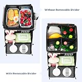 INFANZIA Car Seat Organizer Backseat Cooler 2 Cup Holders 45x27x26cm Gray view 5