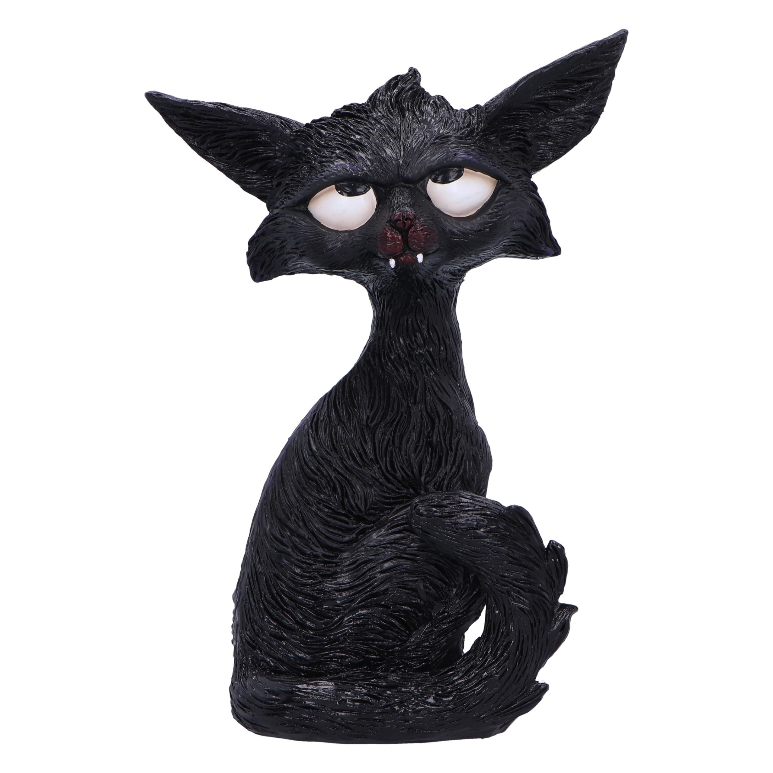 Nemesis Now Kit 21cm, Resin, Black, Whimsical Cat Figure, Silly Black Ornament, Collectable Cat Giftware, Cast in the Finest Resin, Expertly Hand-Painted