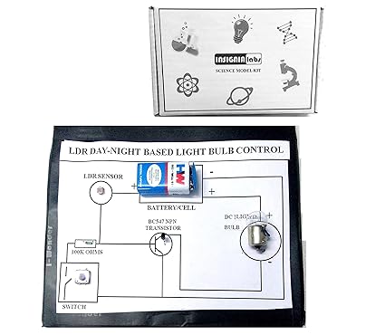 INSIGNIA LABS - LDR Day/Night Based Light Bulb Control Science Model Kit | School Project Kit