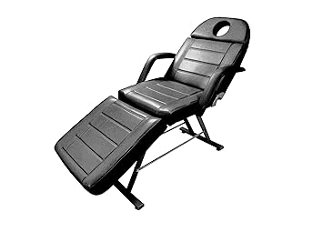 Adjustable Reclining Salon Massage Chair With Memory Foam Cushions Black Great As Facial