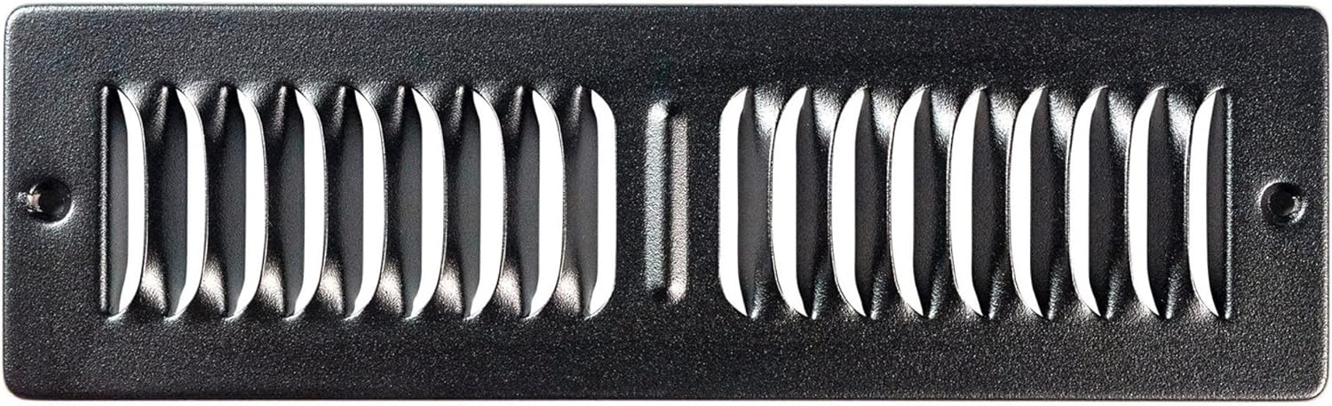 Registers, Grilles & Vents - Shoemaker Manufacturing Black, 2x10, Premium Toe Space Grille, All Steel Heavy Duty Toe Kick Grille