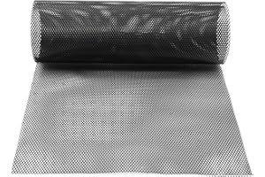 Vkinman Universal Car Grill Mesh 40"x13" Black Painted Rhombic-Shape Grids Aluminum Alloy Car Grill Mesh Sheet Vehicle Grille
