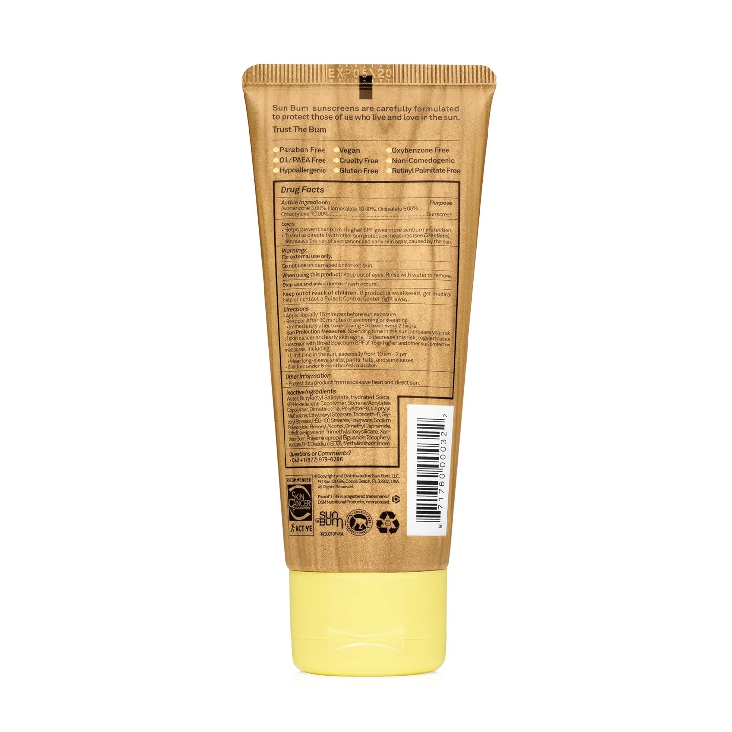 Sun Bum Original SPF 50 Sunscreen Lotion | Vegan and Reef Friendly (Octinoxate & Oxybenzone Free) Broad Spectrum Moisturizing UVA/UVB Sunscreen with Vitamin E | 8 oz: Beauty