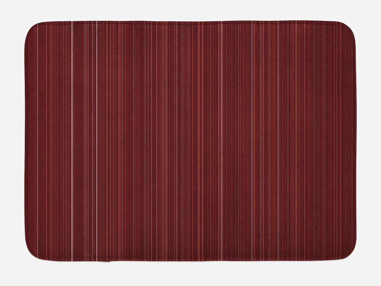 Amazon Com Lunarable Maroon Bath Mat Classical Striped Display With Thin Lines Modern Fashion Repetitive Abstract Pattern Plush Bathroom Decor Mat With Non Slip Backing 29 5 X 17 5 Maroon Kitchen Dining