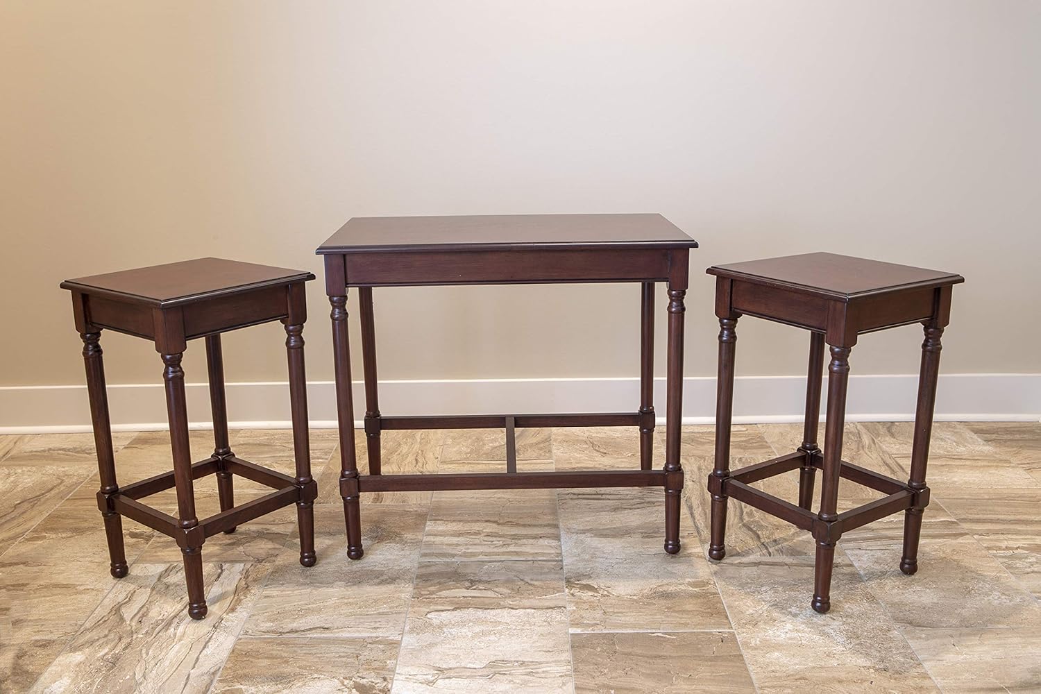 Decor Therapy Nesting Tables, Aged Cherry: Furniture & Decor