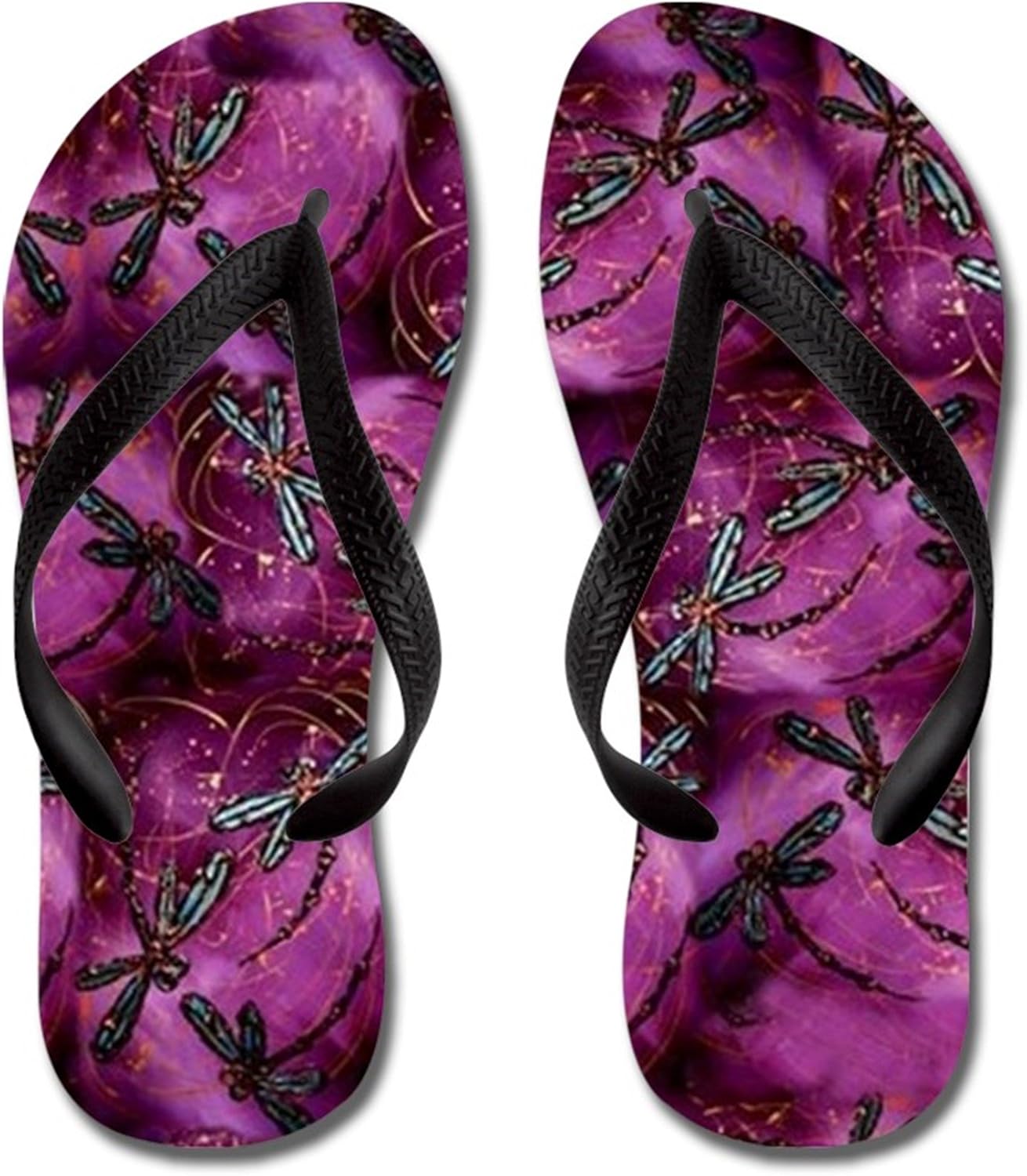 plum flip flops